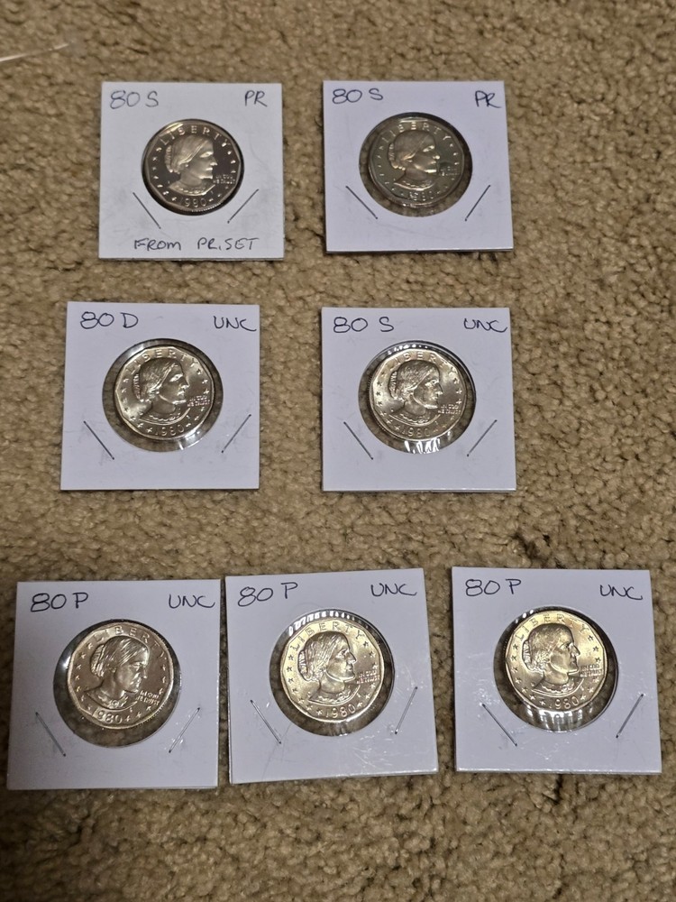1979-1981 Susan B Anthony $1. 35 coins. Read description