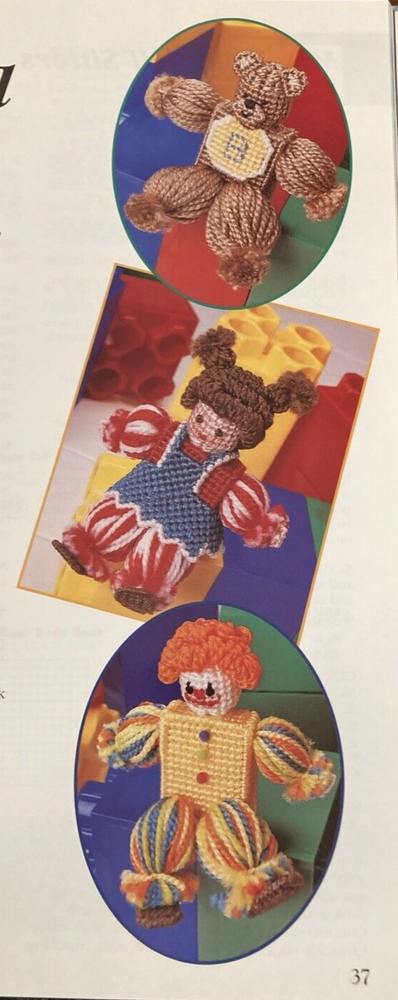 Vtg Rare Heartwarming Plastic Canvas pattern book 1996