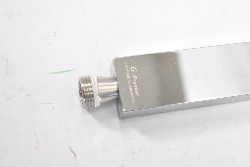 G-Promise Rectangular Shower Head Nipple Polished Chrome 1.8GPM Stainless