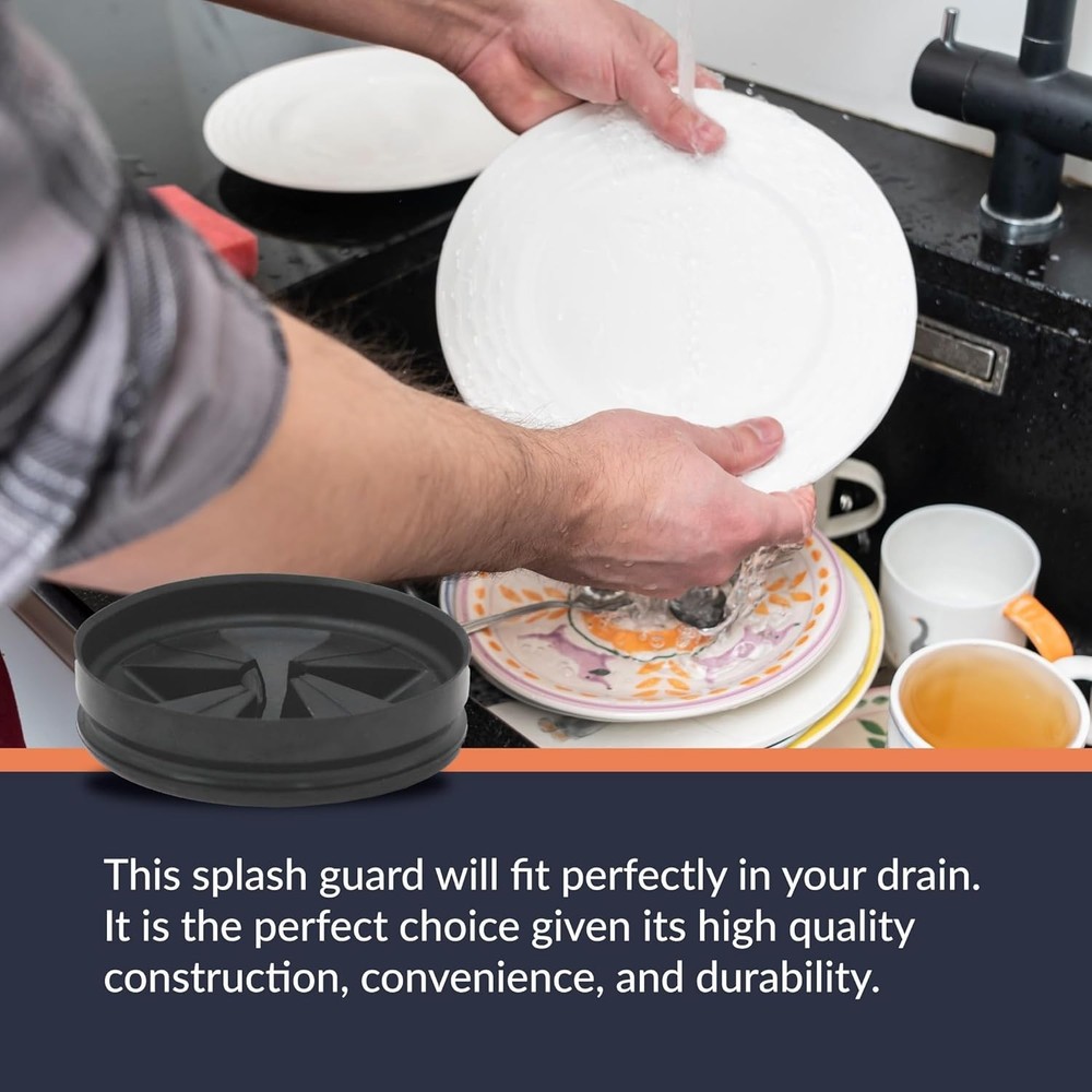 Durable 3-3/8-in. Splash Guard for Garbage Disposal: Minimizes Mess and Splashes
