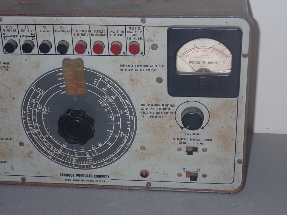 Sprague Tel-Ohmike TO-5 Capacitor Analyzer