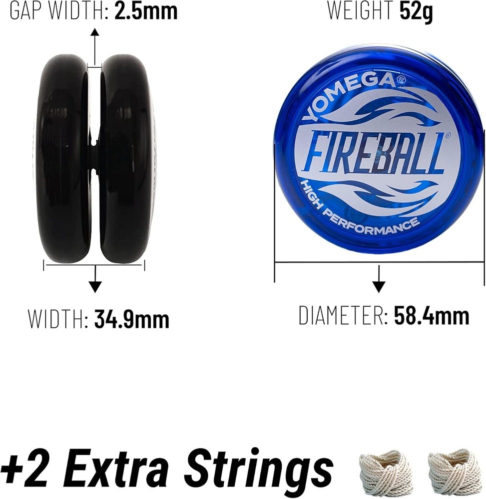 Fireball YoYo -HIGH Performance Responsive Transaxle Yoyo, Great for String T...