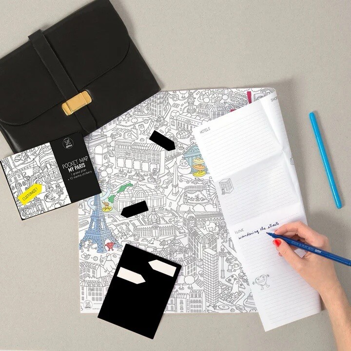 OMY Pocket Coloring Map - My Paris