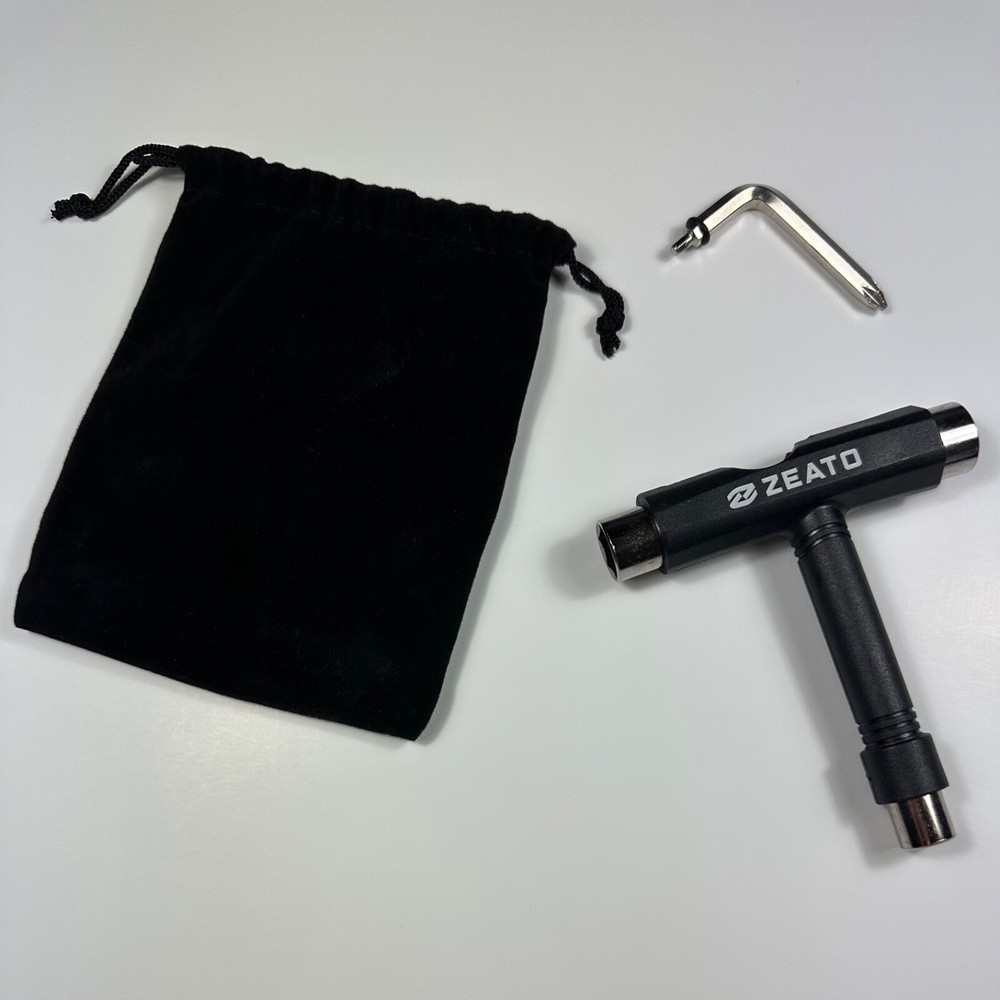 Zeato All-in-One Skate Tool Multi-Function Portable Skateboard T Tool Access NEW