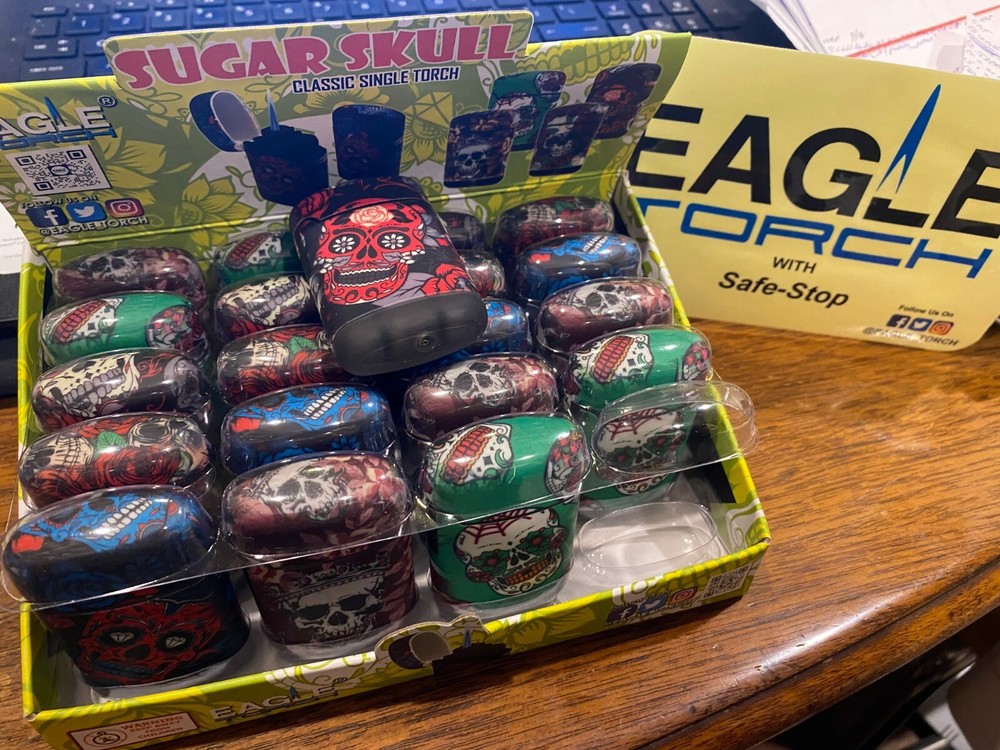 EAGLE Classic Single Torch Sugar Skull Torch Lighters