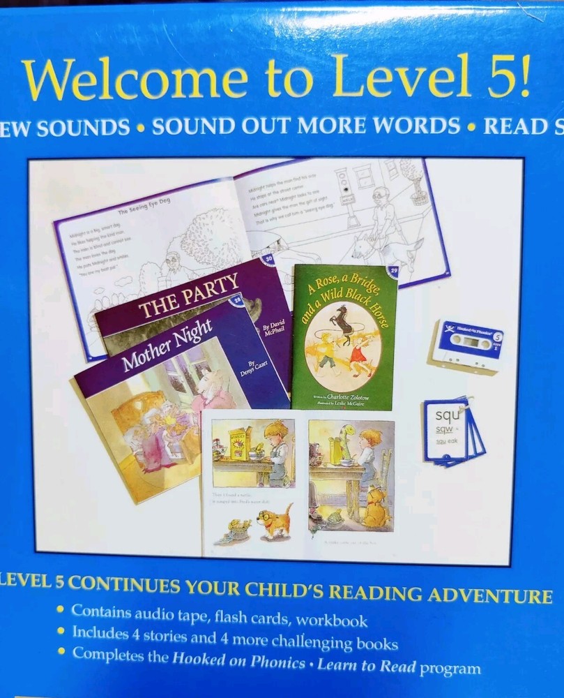 Hooked on Phonics Learn to Read Level 5 Complete Box Set with Workbook