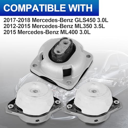 3PC Engine Motor & Trans Mounts Set (9940 9666) - Vibration Dampening Support
