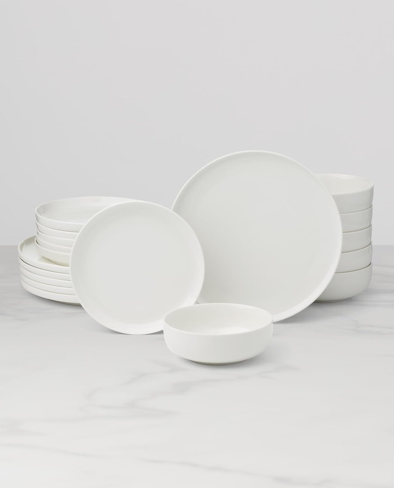 899204 24 Seven White 18-Piece Dinnerware Set, Service for 6