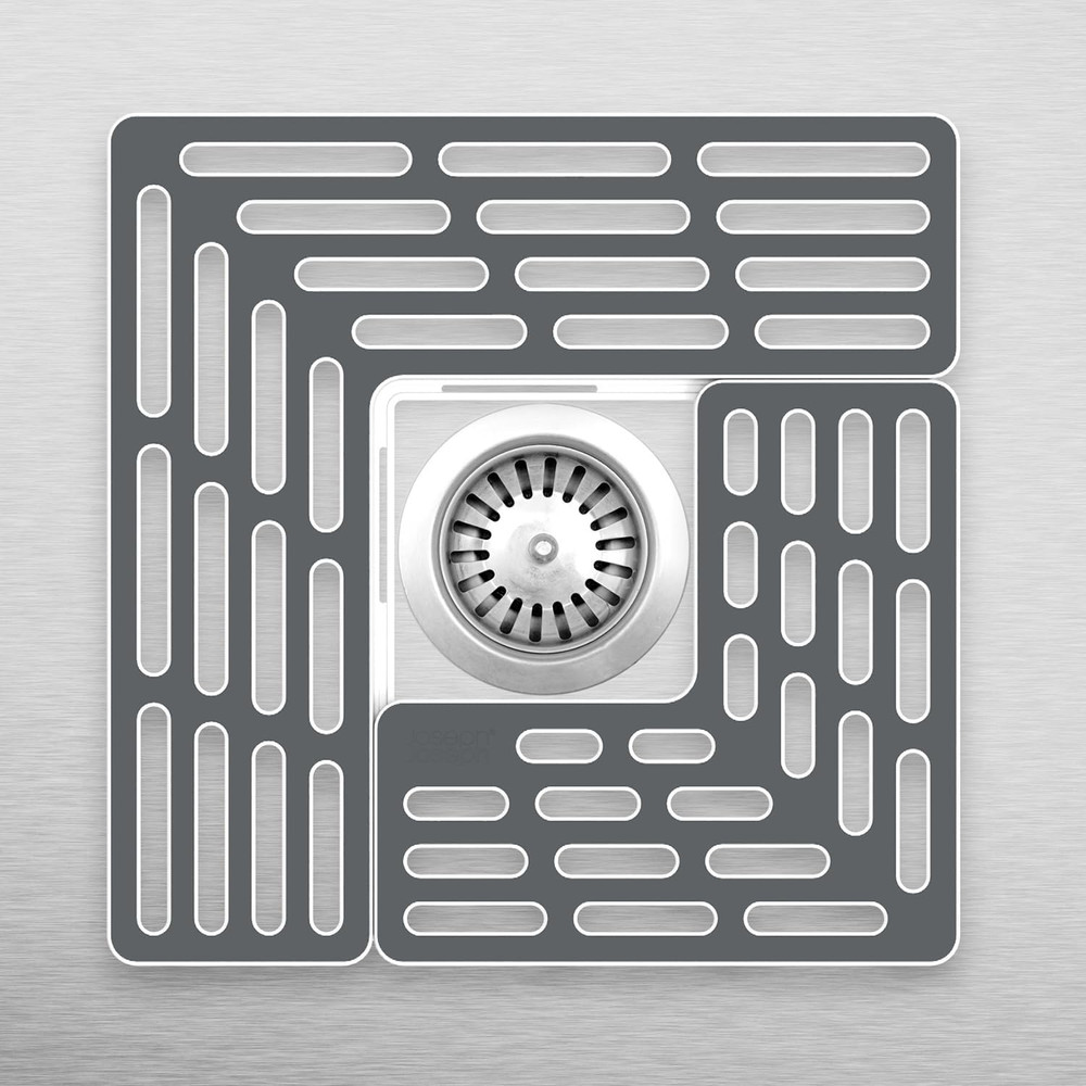 Joseph Joseph Sinksaver Adjustable Sink Protector Mat, Non-Slip, Gray
