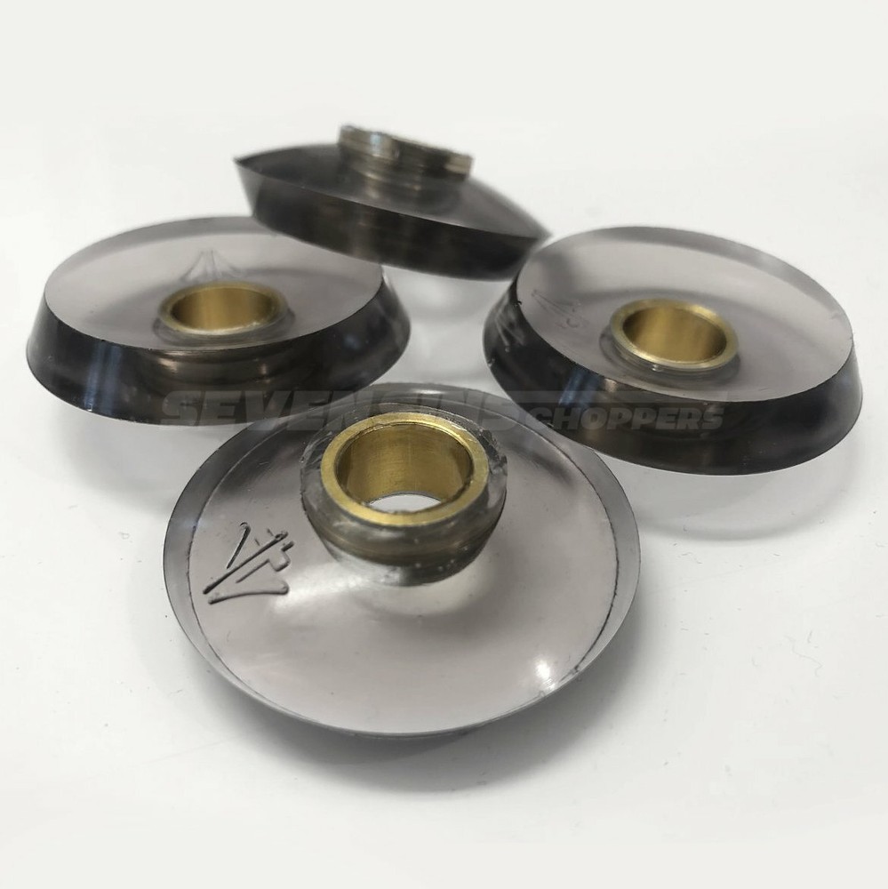 FLANDERS CUSTOM RISER BUSHINGS FOR HARLEYS WITH FLANDERS DOGBONE RISERS