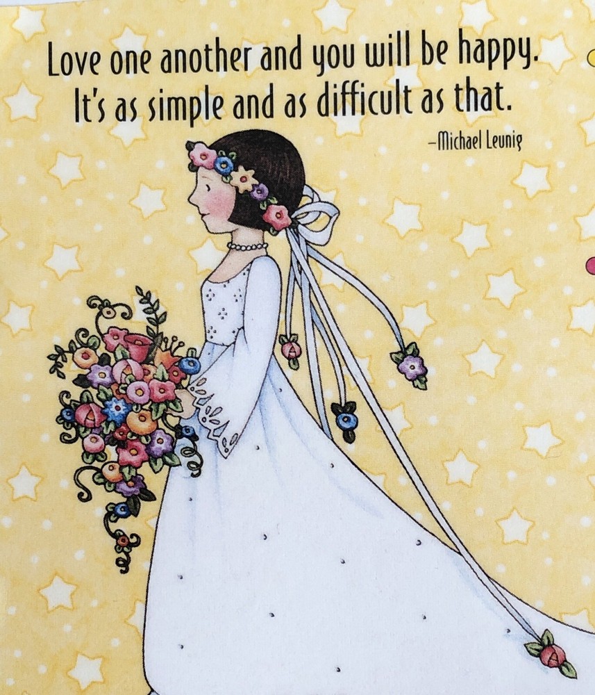 Mary Engelbreit Handmade Magnet-Love One Another