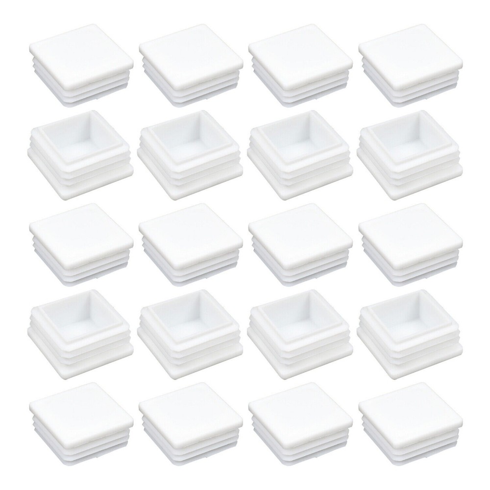 8/20Pcs Square Tube Hole Plug Plastic End Cap for Chair Table Glide Insert