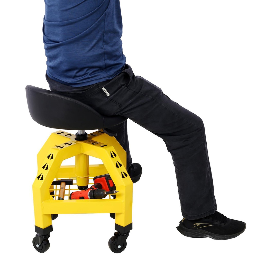 Heavy Duty Rolling Mechanics Stool Shop Stool with Casters