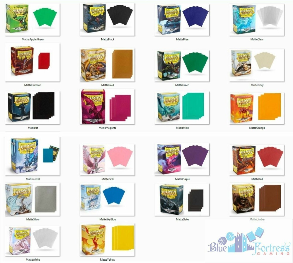 Dragon Shield Matte Deck Protector card sleeves Olive, Lime, Purple, Blue, Red