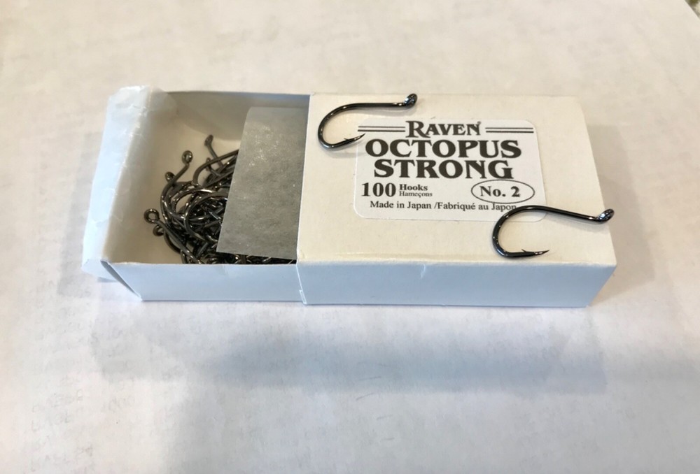 Raven Octopus Hooks, Size 2, 100 Ct Box