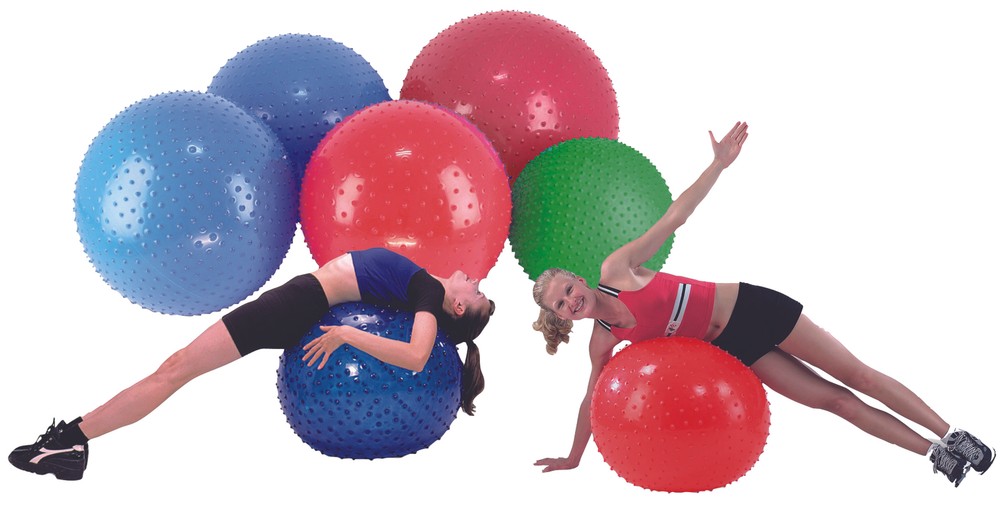CanDo Inflatable Exercise Ball - Sensi-Ball - Blue - 34" (85 cm)