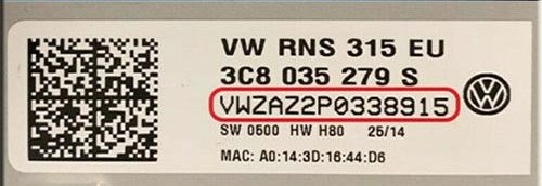 VW Radio Code Decode Service | RNS510 RCD210 SAFE