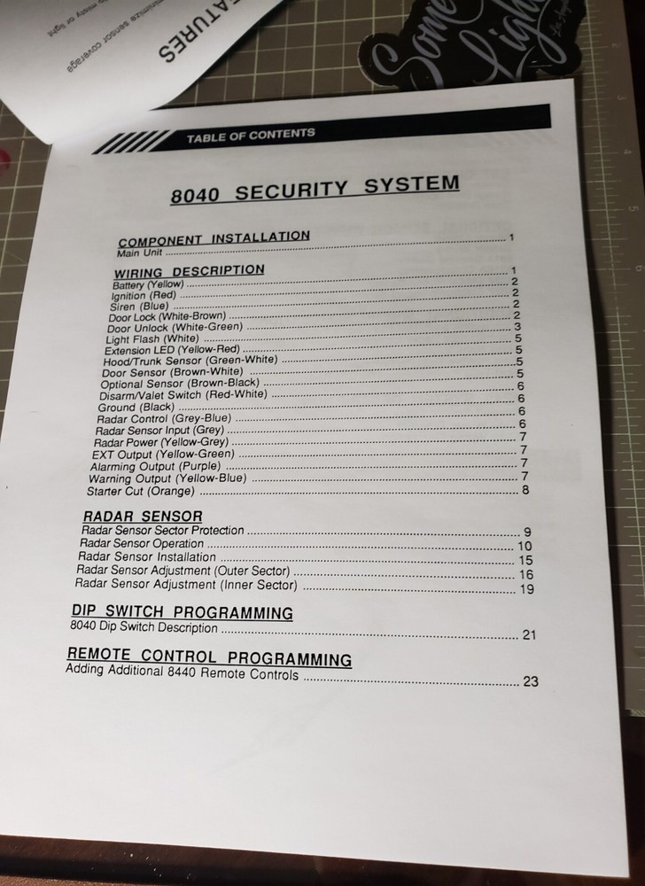 🌌ALPINE 8040 Radar Sensor Mobile Security System🚨Auto Alarm INSTALATION MANUAL