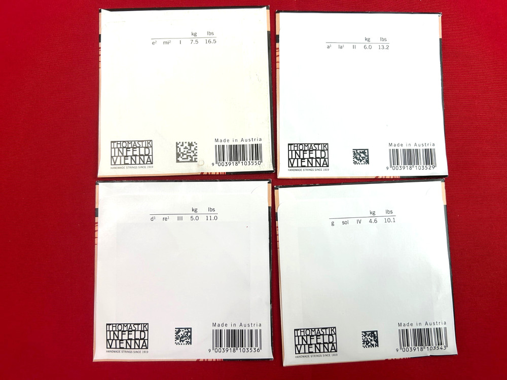 100% Authentic Thomastik Infeld Spirocore Violin String Set S15 4/4 -Chrome E