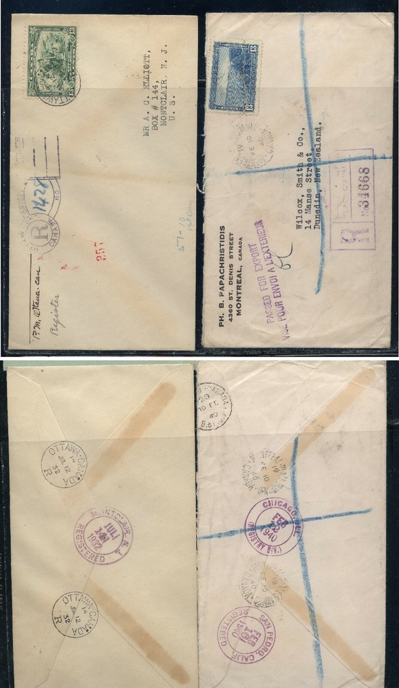 Canada   2  registered covers