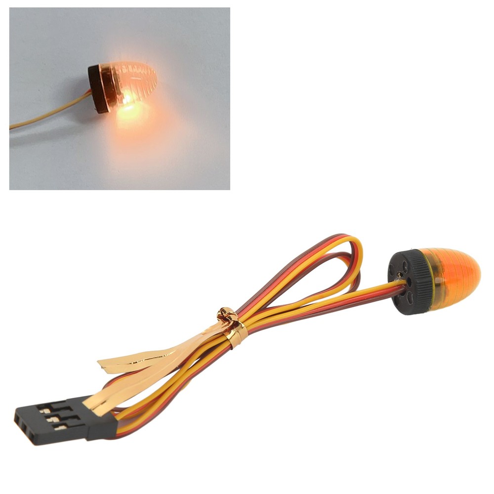Yellow RC Car Alarming Light 5 Light Modes High Simulation Round Compact Y