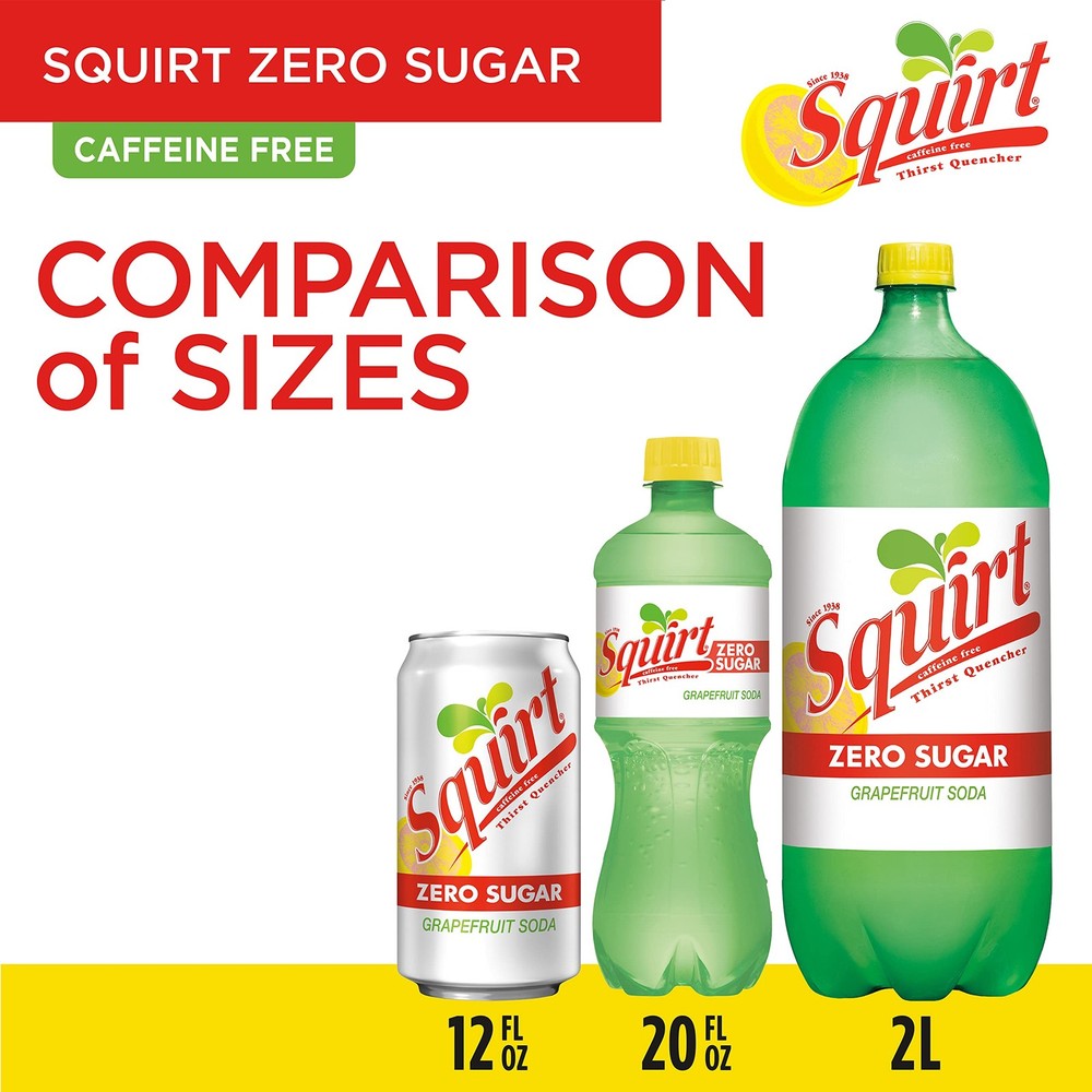 Soda Zero Sugar Grapefruit 12 fl oz Cans 12 Pack