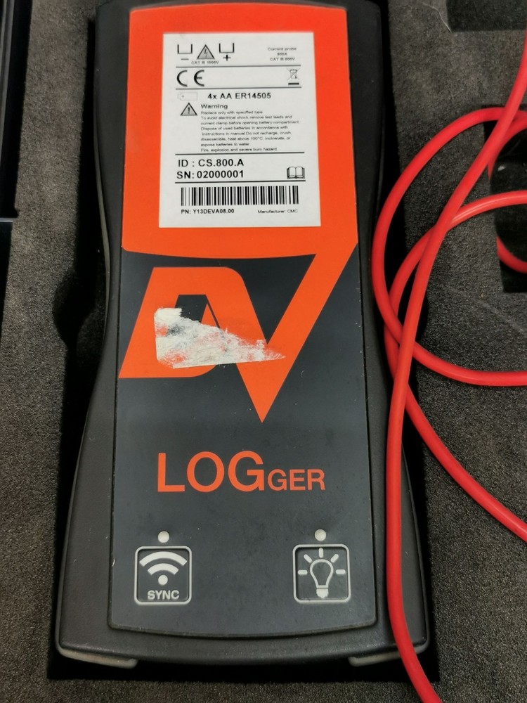 DevAir Logger CS.800.A Current & Voltage Data Logger Fluke Leads Clamp Case Tool
