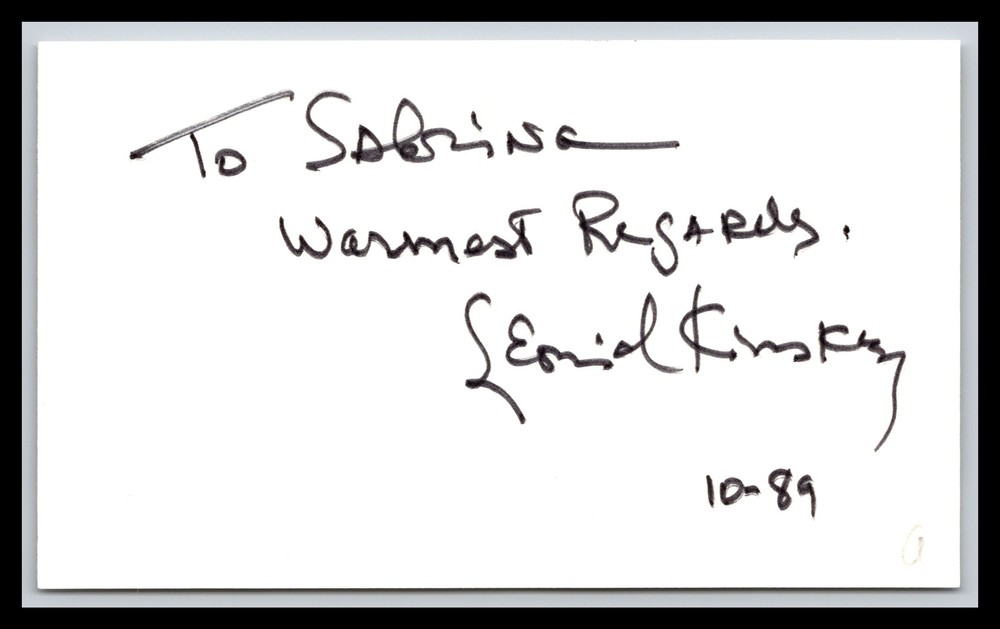 Leonid Kinskey - Actor - 3x5 Card - Signed / Autograph (a)