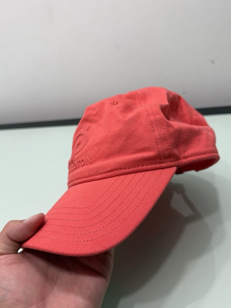PELOTON Adjustable Strapback Hat Cap Embossed Logo CORAL