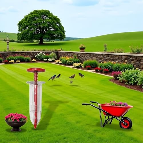 Red Seeds Dispenser,Mini Seed Spreader Sowing Seeder Tool,Handheld Seed