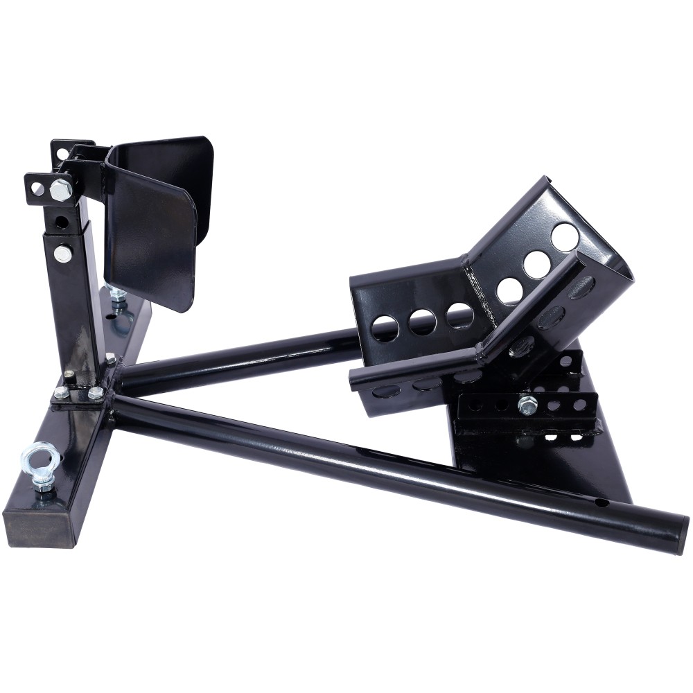 Motorcycle Front Tire Chock Fit 17"-21" Wheels Locking Adjustable Black