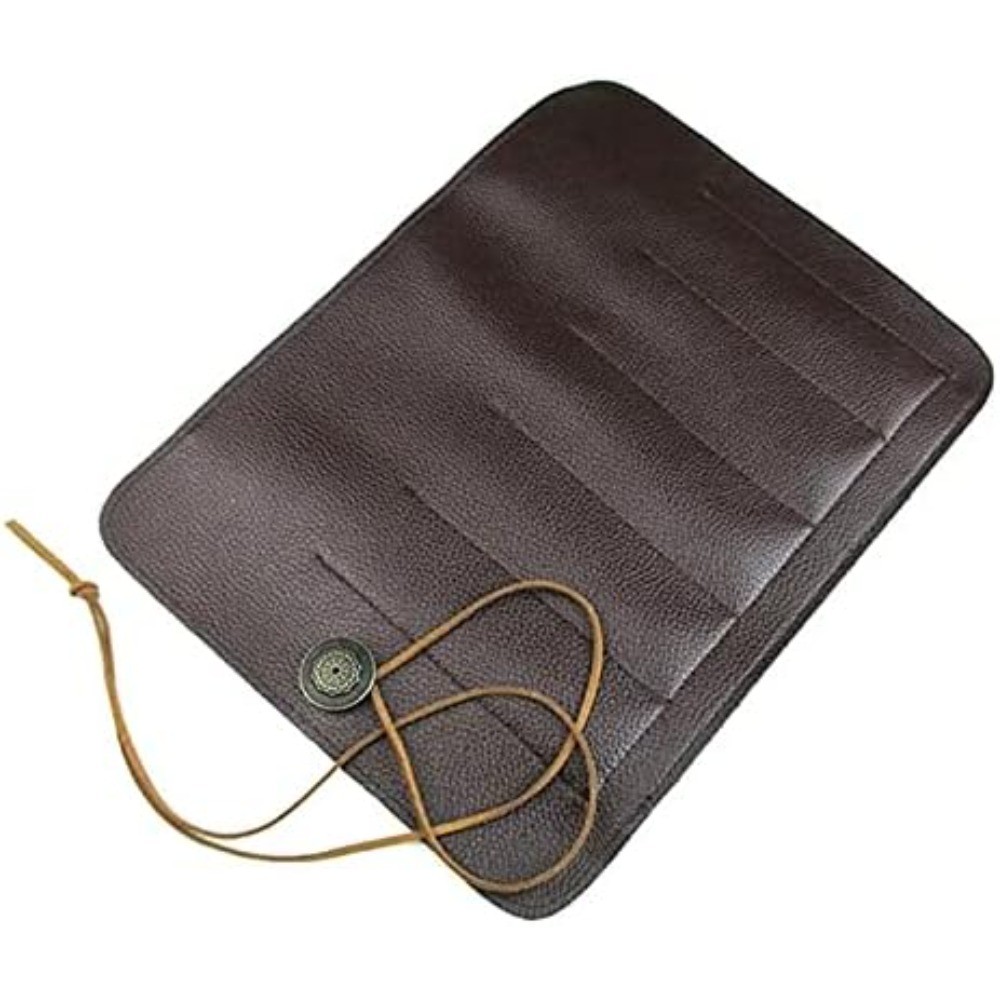 Roll Up Tool Bag Lightweight Portable Leather Storage Case Pouch Organizer