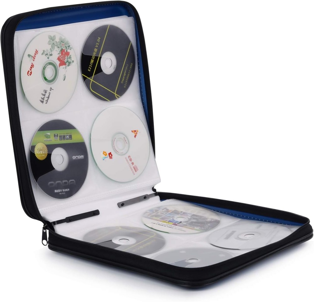CD Case 160 Capacity DVD Organizer CD/DVD Case, Storage Blue
