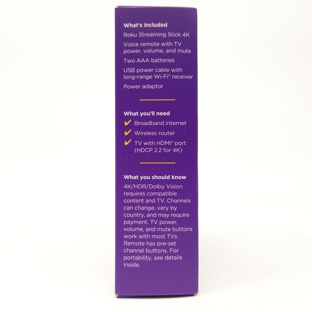 Roku Streaming Stick 4K - 3820R2