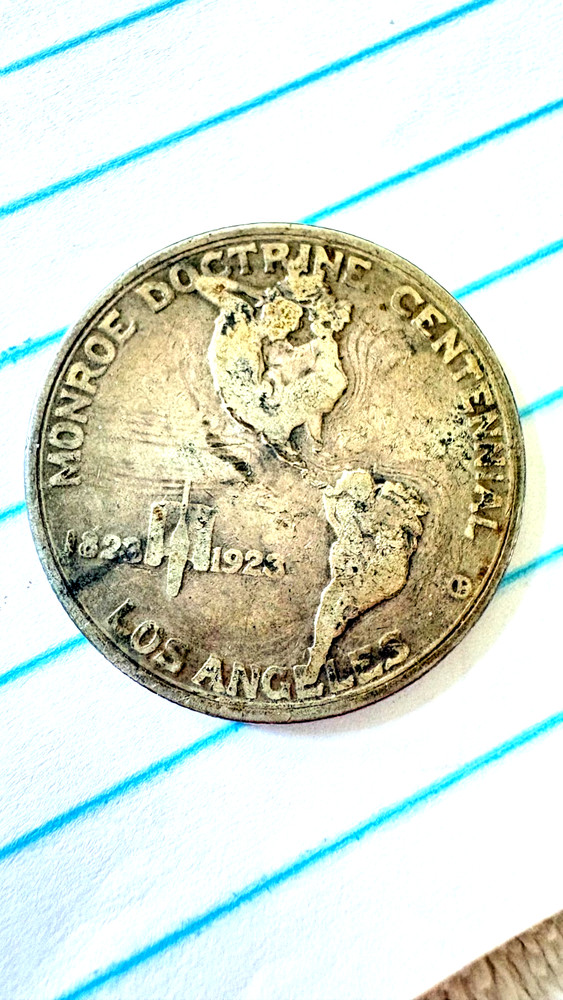 1923 S Monroe Doctrine Commemorative Silver Half Dollar 50C