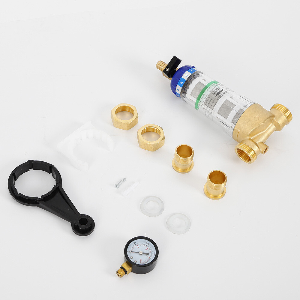 Purewater Whole House Water Pre-Filter System Reusable Spin Down Sediment Filter