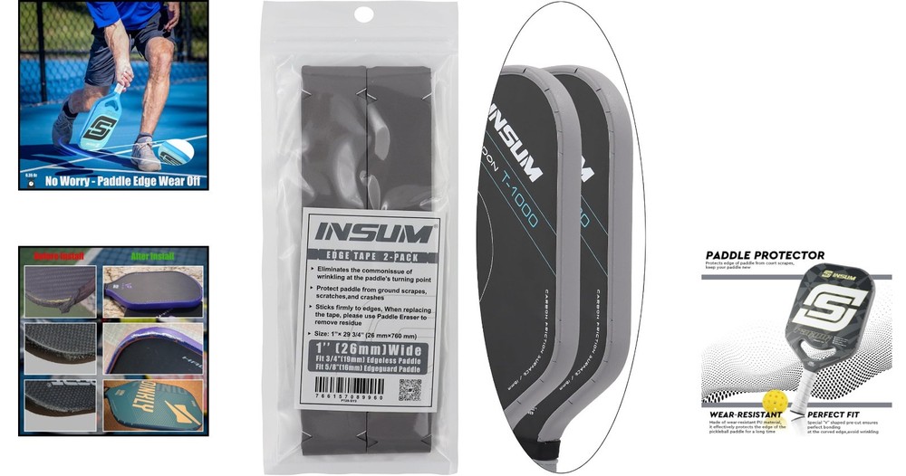 Versatile Edge Protection Tapes for Pickleball Paddles - 3 Widths Available