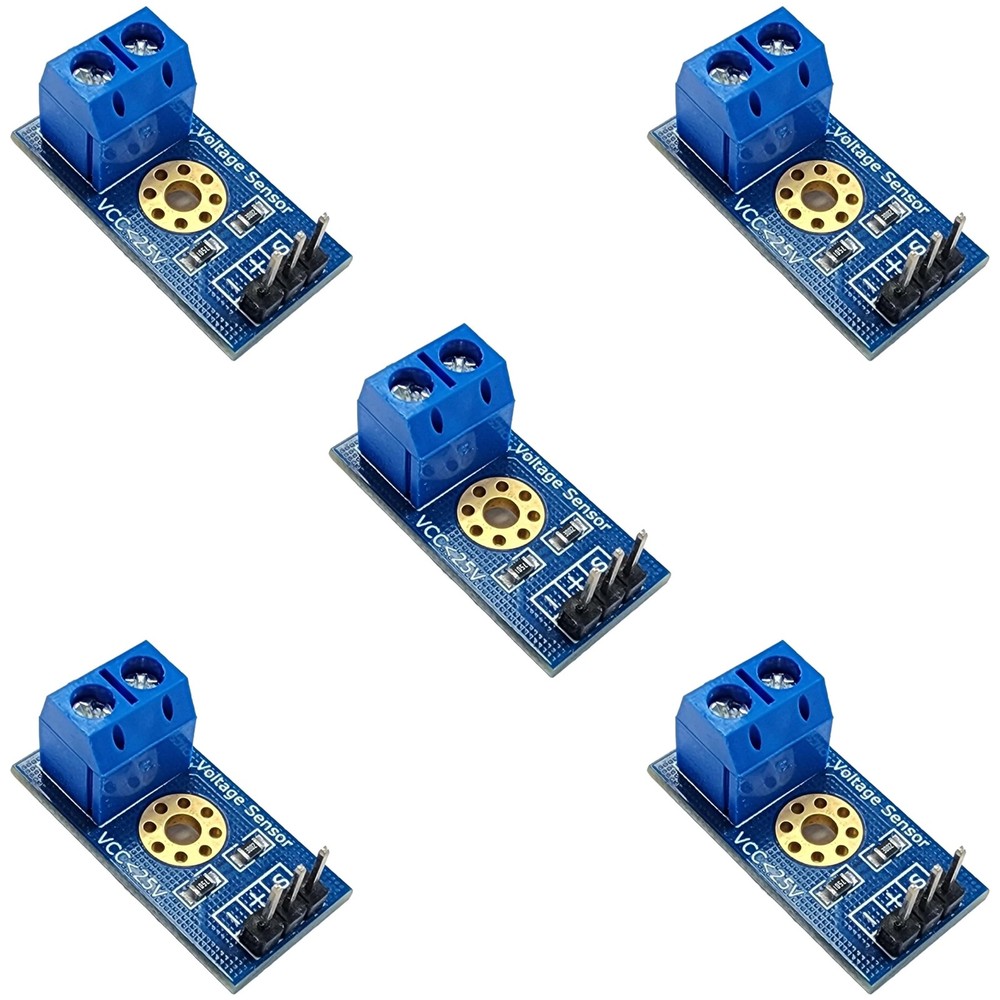 Voltage Sensor DC 0-25V Module, 5 PCS Voltage Detection for Arduino ESP32