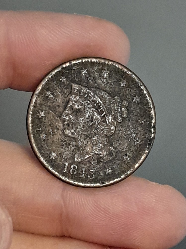 1843 Braided Hair Large Cent