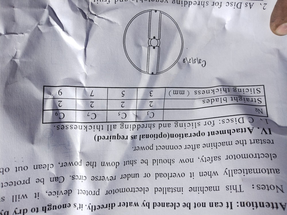 ELECTRIC FRUIT VEGETABLE CUTTER 5 DISC MODEL MFC-30