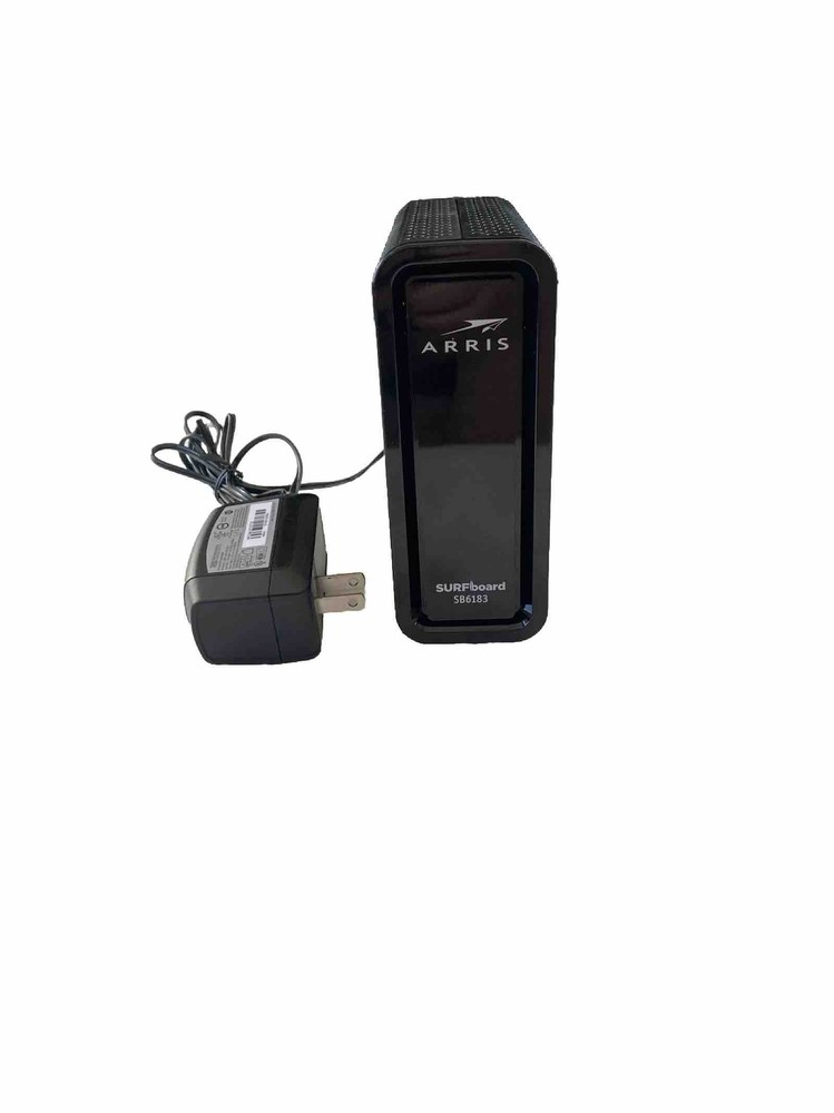 Surfboard SB6183 DOCSIS 3.0 Cable Modem ARRIS & Power Adaptor Quick Guide Black