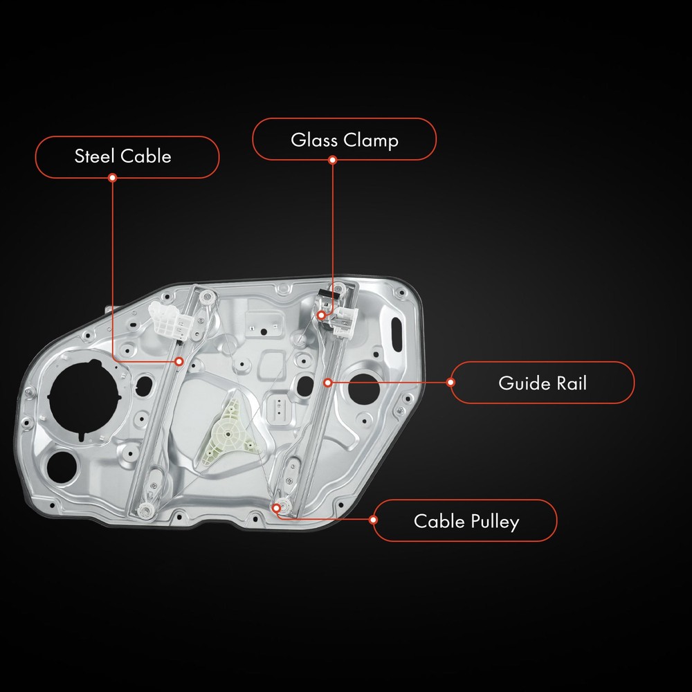 Front Driver Left Side Window Regulator w/ Panel for Kia Forte 2014 2015 2016