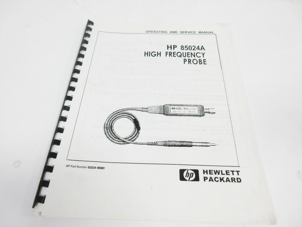HP 85024-90001 HIGH FREQUENCY PROBE MANUAL - COPY