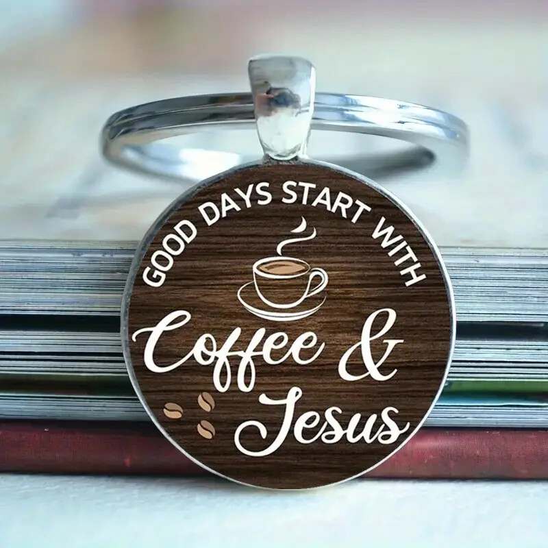 Good Days Start Keyring Keychain Gift Idea