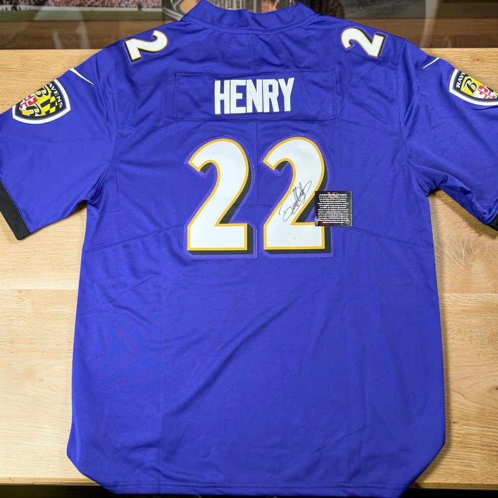 Derrick Henry Signed Autographed Baltimore Ravens Jersey #22