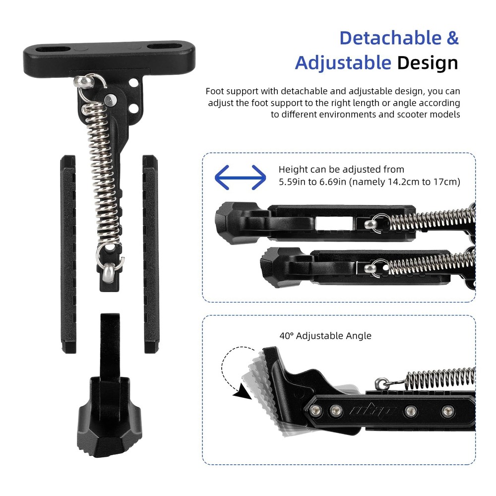 Electric Scooters Kickstand Adjustable Parking Stand Feet Support Replacement...