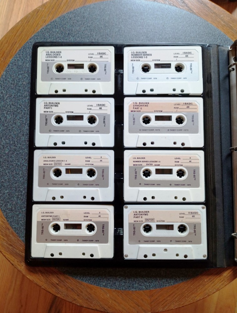 TRS-80 1979 26-1706 IQ Builder Software & Manual Cassette Complete
