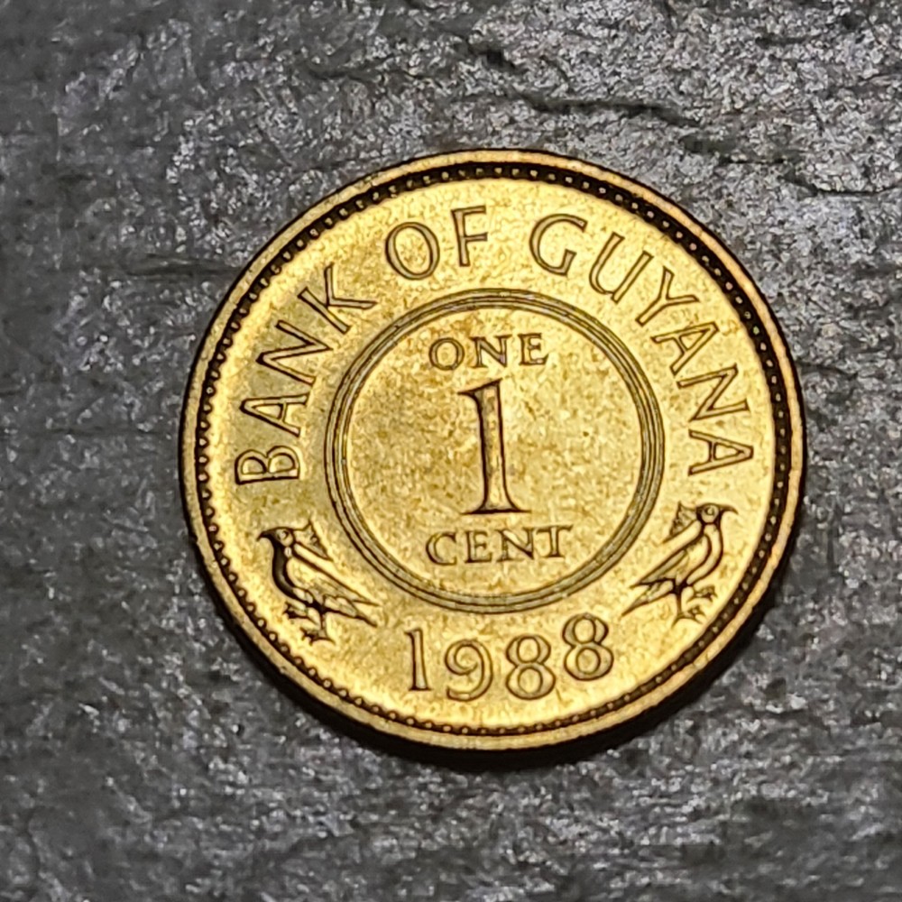 GUYANA 🇬🇾 ONE (1) CENT COIN 1988