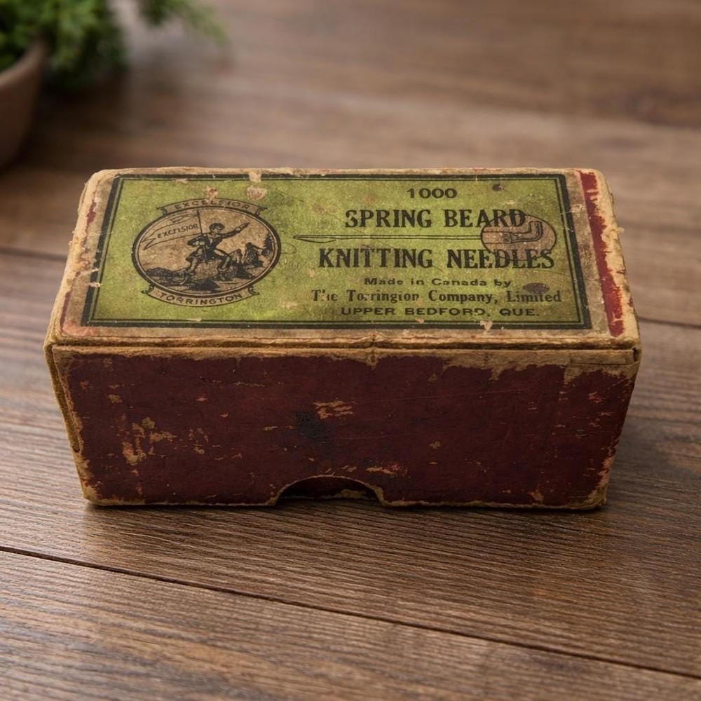 Vintage Spring Beard Knitting Needles Box Torrington Canada