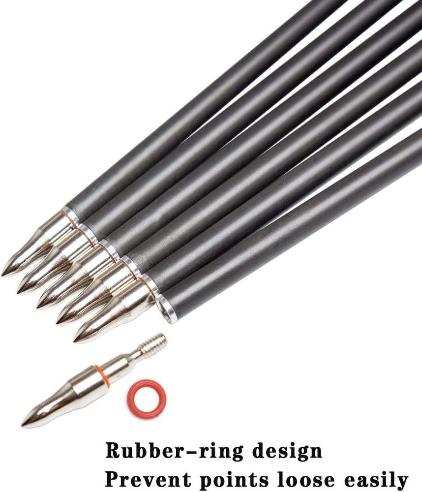 Archery 100 Grain Field 19/64" Arrow Points Tips Target and Sharp, Sharp